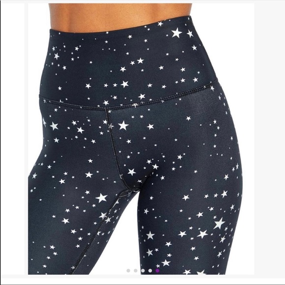 Wildfox Black & White Star Contender Compression Ankle Leggings - Picture 5 of 10